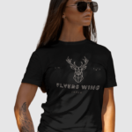 Flyers Wing® India  Animal, Typography Crew- Neck T-shirt