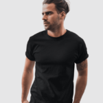 Flyers Wing® India Mens Premium Cotton Plain Black T-shirt