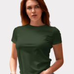 Flyers Wing® India Womens Premium Solid Plain Hunter Green T-Shirt