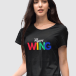 Flyers Wing® India Womens Premium Typography White T-Shirt